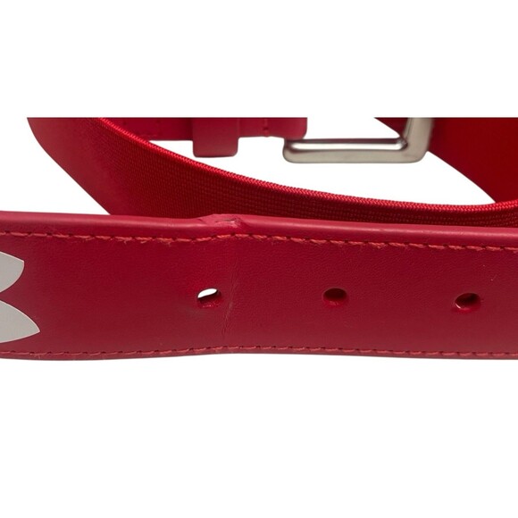 Under Armour Belt Men's One Size Red Adjustable Elastic Stretch Uniform Baseball - Picture 3 of 11